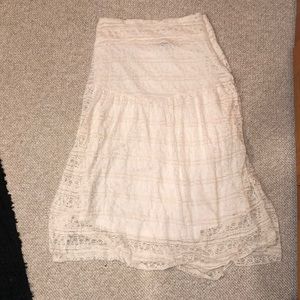 Lace midi skirt